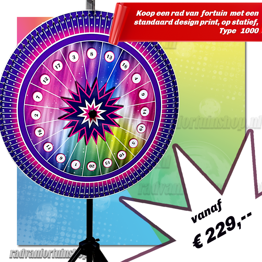 radvanfortuinshop.nl | Koop een rad van fortuin Deluxe met een diameter van 100 cm